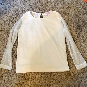 Cream long sleeve shirt